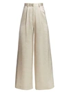 ADRIANA IGLESIAS Ginger Silk Snakeskin-Print Full-Leg Trousers