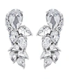 ATELIER SWAROVSKI X PENÉLOPE CRUZ WHITE GOLD, LAB-GROWN DIAMOND AND TOPAZ LUNA CLUSTER EARRINGS,15156290