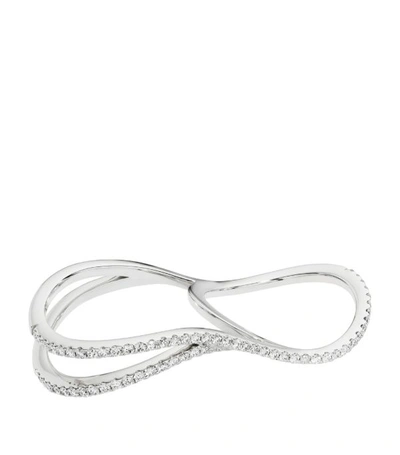 Atelier Swarovski White Gold Lab-grown Diamond Arc-en-ciel Double Ring