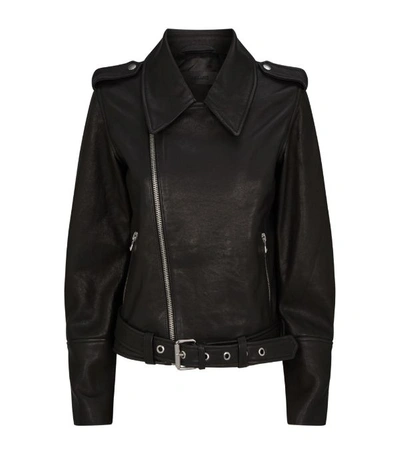 J Brand Belted Maysen Leather Jacket In Black