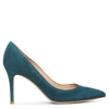 GIANVITO ROSSI Gianvito 85 teal suede pumps,GR16129S