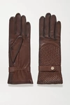 AGNELLE WOVEN LEATHER GLOVES