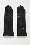 AGNELLE WOVEN LEATHER GLOVES