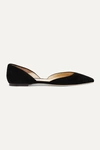 JIMMY CHOO ESTHER SUEDE POINT-TOE FLATS