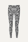 VERSACE PRINTED STRETCH-JERSEY LEGGINGS