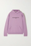 GIVENCHY PRINTED COTTON-JERSEY HOODIE