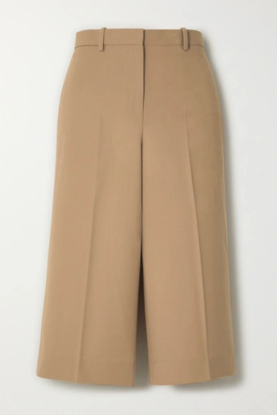 Theory Stretch-wool Culottes In Camel
