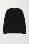GIVENCHY EMBELLISHED WOOL AND CASHMERE-BLEND SWEATER