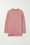 ALEX MILL OVERSIZED CABLE-KNIT MERINO WOOL-BLEND SWEATER