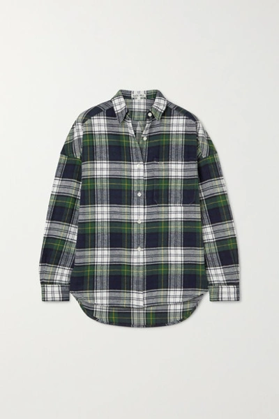 Alex Mill Checked Cotton-flannel Shirt In Green