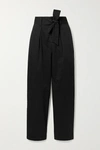 ALEX MILL BELTED PLEATED COTTON-BLEND TAPERED PANTS