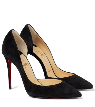 Christian Louboutin Decollete 85mm Patent Leather Red Sole Pumps In Black
