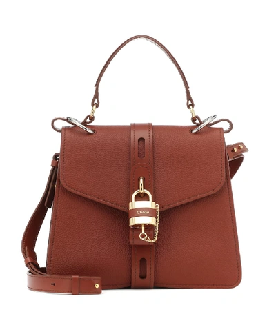 Chloé Aby Day Pebbled-leather Shoulder Bag In Brown