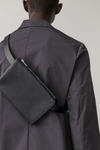 Cos Detachable Leather Belt Bag In Black