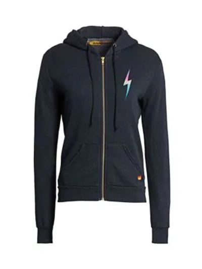 Aviator Nation Bolt Back Graphic Hoodie In Rainbow