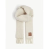 Loewe Plain Mohair Scarf In White