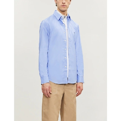 Polo Ralph Lauren Logo-embroidered Cotton-poplin Shirt In Periwinkle Blue