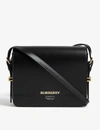 BURBERRY WOMENS BLACK SHINY GRACE SMALL LEATHER SHOULDER BAG,278-72019980-8011972