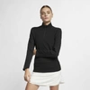 Nike Dri-fit Uv Victory Womenâs Long-sleeve 1/2-zip Golf Top In Black