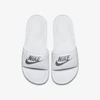 Nike Benassi Jdi Women's Slide (white) In White,metallic Silver