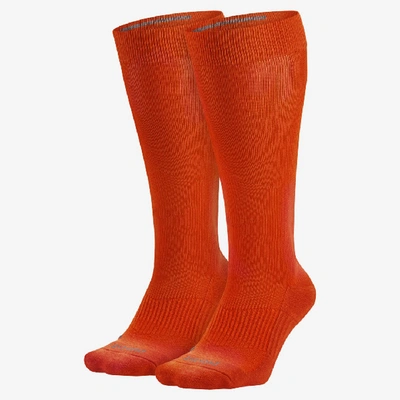 Nike Performance Knee-high Baseball Socks (2 Pair) In Orange