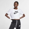 Nike Swoosh Cropped T-shirt In White In White