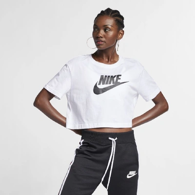 Nike Sportswear Essential Crop Tee (regular Retail Price: $25) In White