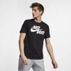 Nike Just Do It Letter Printing Sports Round Collar Male Black