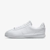 Nike Men's Cortez Basic Leather Casual Sneakers From Finish Line In White/wolf Grey/metallic Silver/white