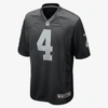 Nike Nfl Las Vegas Raiders (derek Carr) Men's Game Football Jersey In Black
