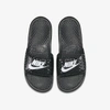 Nike Benassi Logo-embossed Rubber Sliders In Black