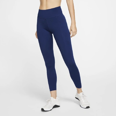 Nike One Luxe Women's 7/8 Tights In Blue Void/clear