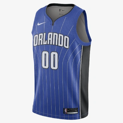 Nike Men's Aaron Gordon Orlando Magic Icon Swingman Jersey In Game Royal,black,white