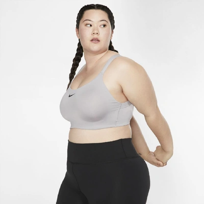 Nike Bold Women's High-support Sports Bra (plus Size) In Atmosphere Grey