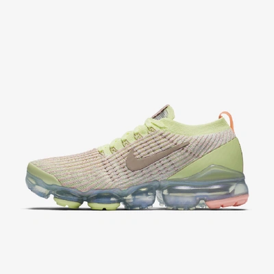 Nike Air Vapormax Flyknit 3 Women's Shoe (barely Volt) - Clearance Sale In Barely Volt,pink Tint,metallic Silver,diffused Taupe