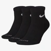 Nike Men's Everyday Plus Cushioned Training Ankle Socks (3 Pairs) In Black