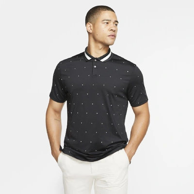 Nike Dri-fit Vapor Men's Printed Golf Polo In Black