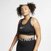 Nike Swoosh Women's Medium-support Non-padded Sports Bra In Black,white