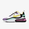 Nike Air Max 270 React (geometric Abstract) Women's Shoe (white) - Clearance Sale In White,black,bright Violet,dynamic Yellow