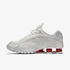 Nike Shox R4 Trainers In Platinum Tint,challenge Red,white,platinum Tint