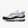 Nike Air Max 98 Prm "white/teal Nebula" Sneakers In White