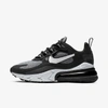 Nike Air Max 270 React Neoprene And Faux Leather Sneakers In Black,off Noir,vast Grey