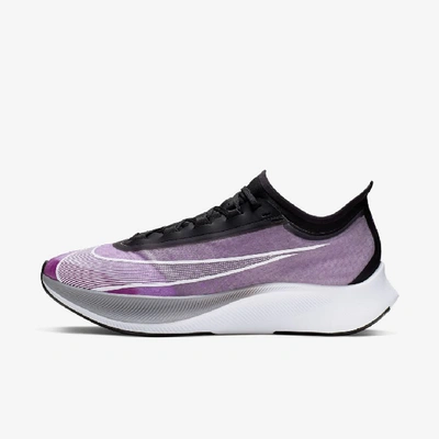 Nike Zoom Fly 3 Running Shoe In Hyper Violet/black/wolf Grey/white