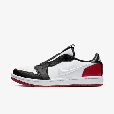Jordan Women's Air  1 Retro Low Slip Shoes In Black/gym Red/white