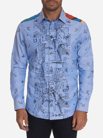 Robert Graham Men's Limited Edition Happiness Awaits Graphic Sport Shirt In Multi