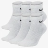Nike Everyday Plus 6-pack Cushioned Low Socks In White