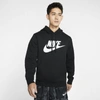 Nike Sportswear Club Logo-print Cotton-blend Jersey Hoodie In Black