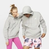 Nike Sportswear Club Logo-embroidered Cotton-blend Jersey Zip-up Hoodie In Grey