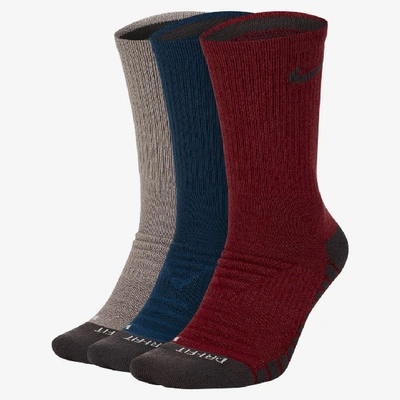 Nike Everyday Max Cushioned Training Crew Socks (3 Pairs) In Multi-color