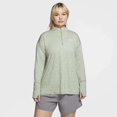 Nike Element (plus Size) Women's Half-zip Running Top In Jade Stone